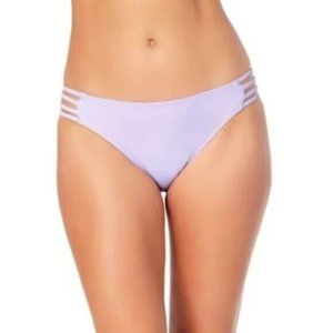 California Waves Strappy Side Hipster Bikini Bottoms Cutouts Lilac Purple L